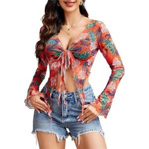Women Mesh Crop Top